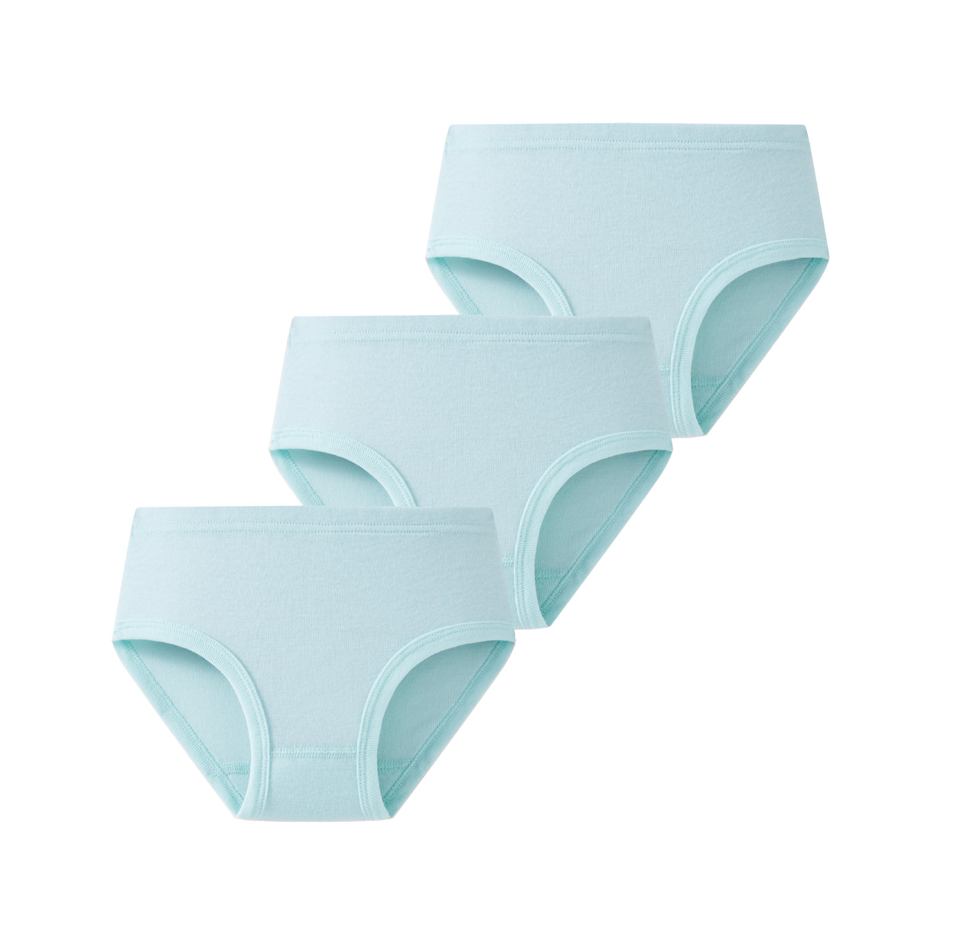 Children's Underwear Cross-border European and American Girls' Clear Color Briefs Solid Color Briefs Cotton Girls' Briefs