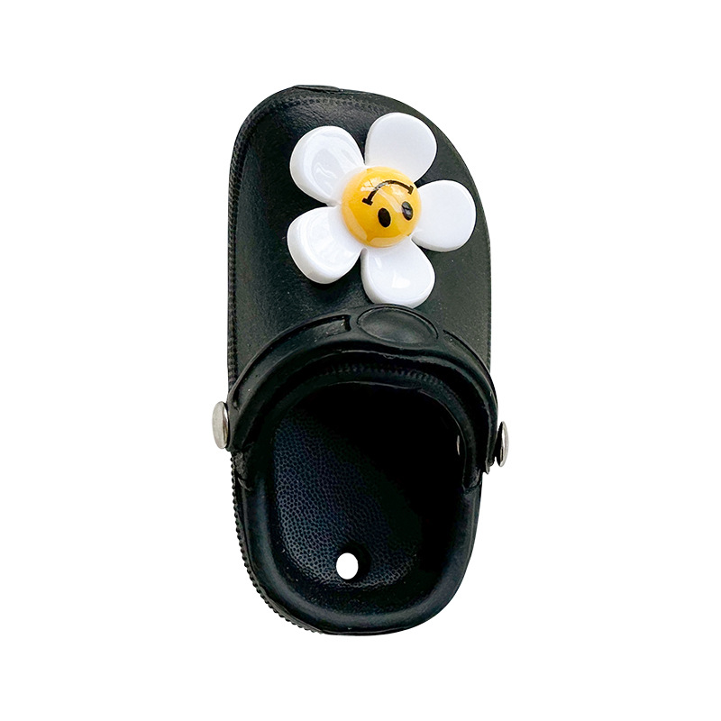 Simulation hole shoes mobile phone airbag bracket flower smiley face small slippers adhesive retractable fresh ins style