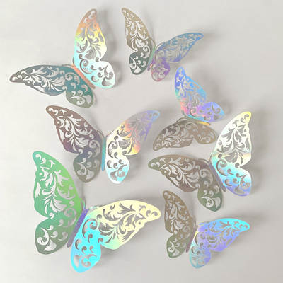 Foreign trade color 72 Three-Dimensional Hollow butterfly stickers art home party wall decoration background wall stickers