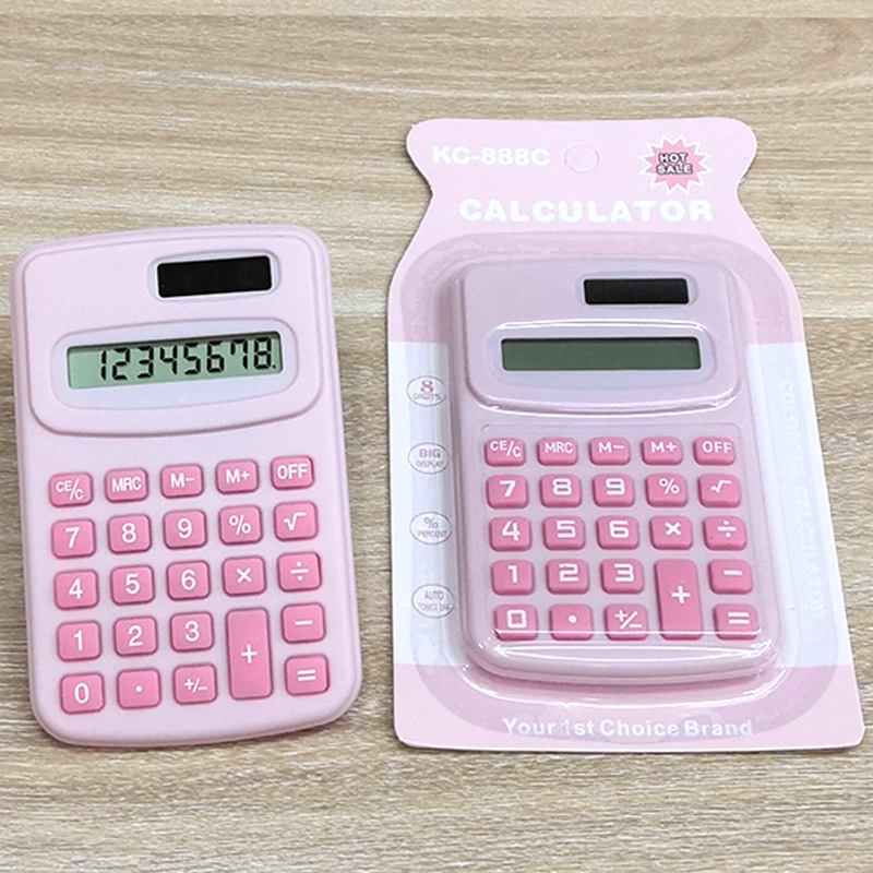Color 888 cute mini student calculator gift LOGO advertising cross-border computer portable exam dedicated