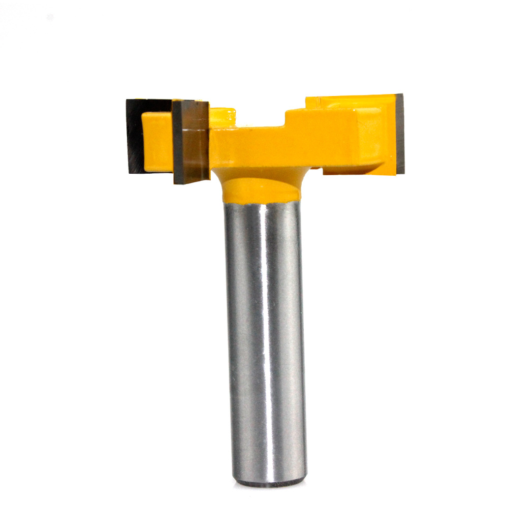 8 handles 1/2 handle 12mm 4 four-edged bottom clearing knife yellow woodworking milling cutter engraving machine head large diameter slotting knife