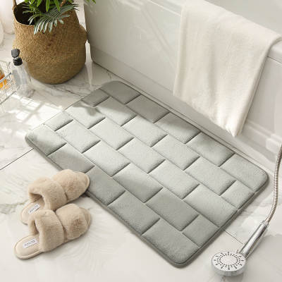 Household modern simple soft bedroom floor mat coral fleece floor mat new thickened memory foam bathroom absorbent carpet