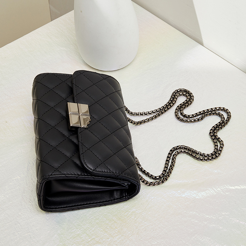 bag foreign trade wholesale bag 2023 fashion texture bag Diamond Plaid messenger bag classic best-selling all-match chain bag