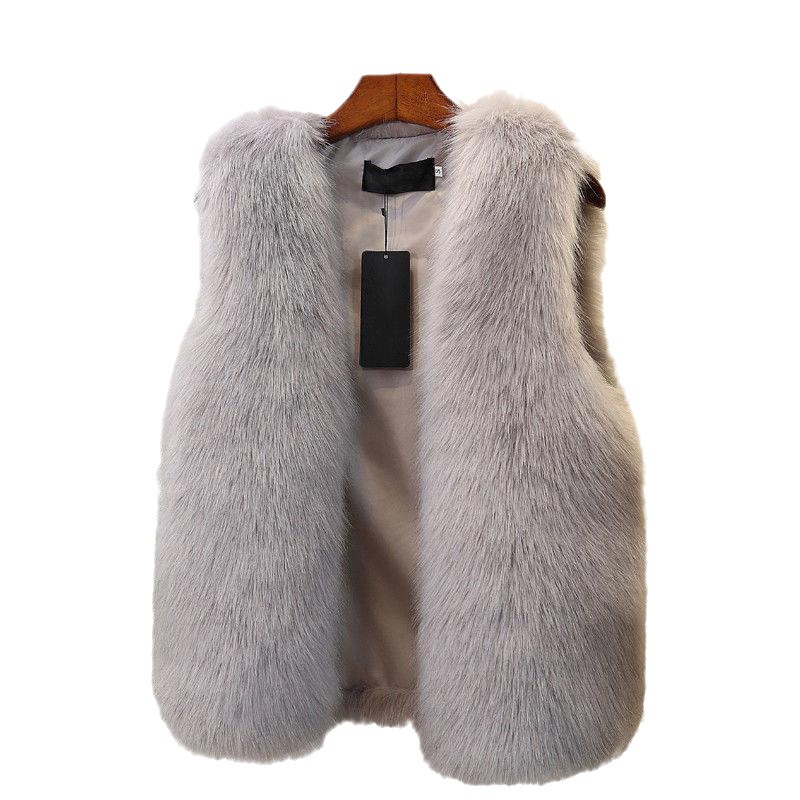 Fur vest for women in autumn and winter new versatile style thickened imitation fox fur vest vest coat fur vest