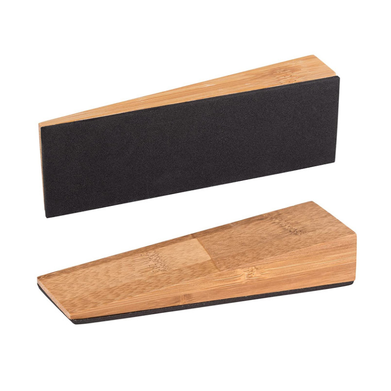 Cross-border foreign trade nail-free installation non-slip mobile door stop simple style creative triangle wooden door stopper door stopper