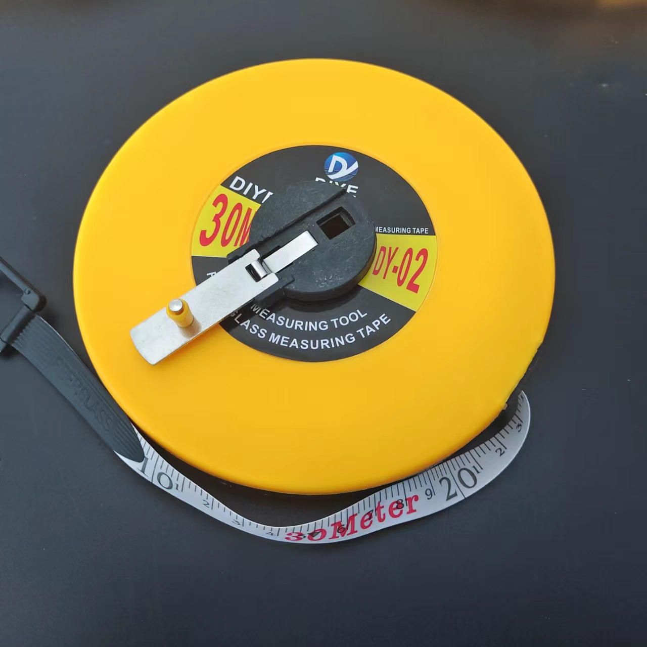 Factory wholesale measuring 20 meters 30 meters 50 meters 100 glass fiber ruler tape measure disc ruler fiber ruler tape measure