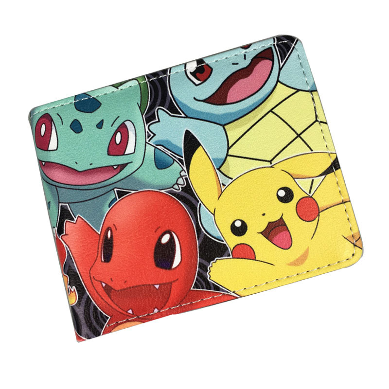 Pokemon New Cartoon Wallet Pokemon Card Beast Short Puleather Coin Purse Student Universal Wallet