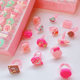 Cross Border Children Cartoon Flower Ring 50 Boxed Open Frosted Plastic Ring Birthday Gift Kindergarten