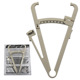 Seam clamp fat clip-off white (single scale)