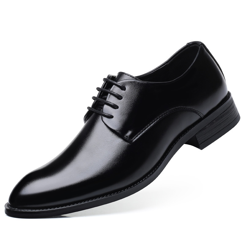 2023 summer dress shoes Korean style Board shoes office shoes business lace-up solid color all-match men's casual shoes men's shoes