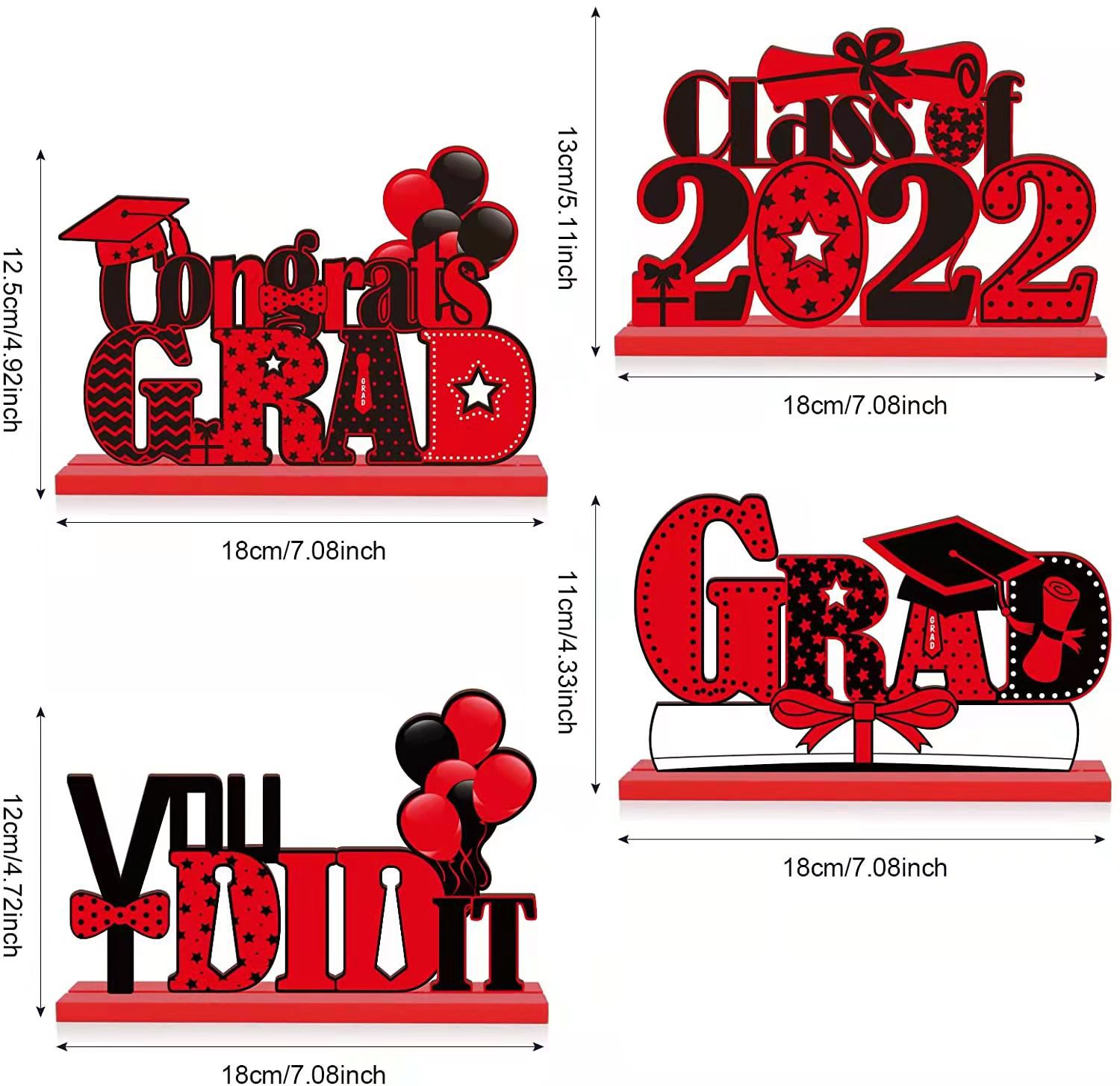 Cross-border new graduation season decorations wooden decoration wooden brand desktop decoration