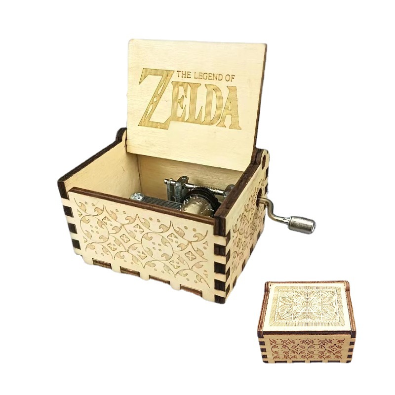 Animation Department Hand Wooden Music Box Classical Carving Music Box Ornaments DIY Boutique Crafts Gift