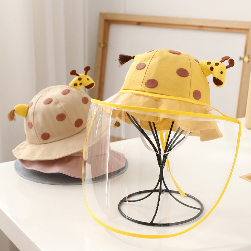 Baby protective face cover baby hat spring and autumn summer boys' sun hat girls' children anti-foam fisherman hat