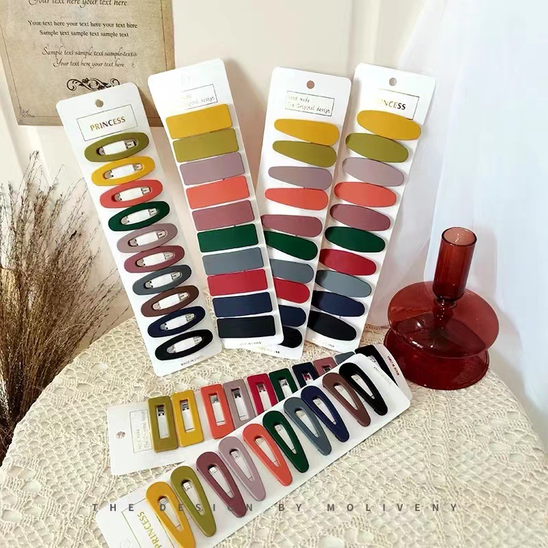 South Korea Simple Color Frosted small size bb Clip Bangs Broken Hairpin Back Head Clip Going Out All-match Clip Headdress