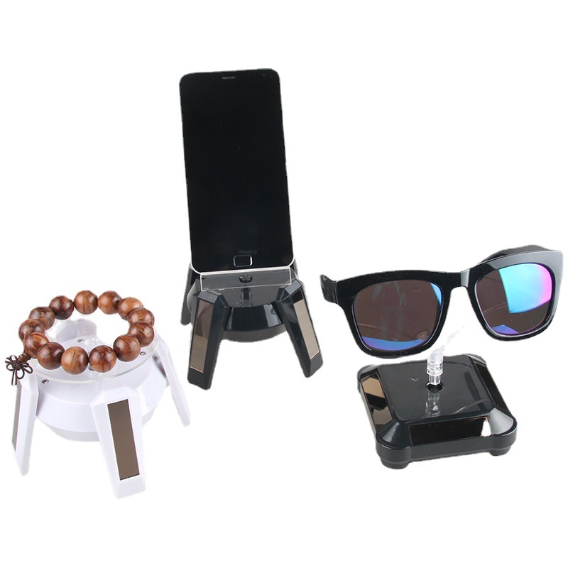 Solar rotating display table jewelry Jade display props watch display turntable jewelry shelf