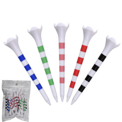 Golf nail stripe printing golf tee 4-angle plastic ball nail plastic ball seat cross-border