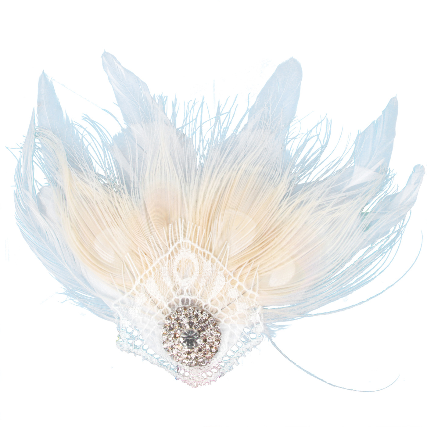 Заколка для волос из перьев амазонки gatsby перо головной убор 1920s hairclip сетка обруч для волос