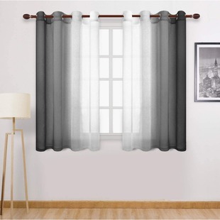 curtains Amazon gradient window screen balcony cross-border e-commerce finished shading curtain gauze curtain wholesale