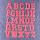 8cm Rose Red 26 letters set