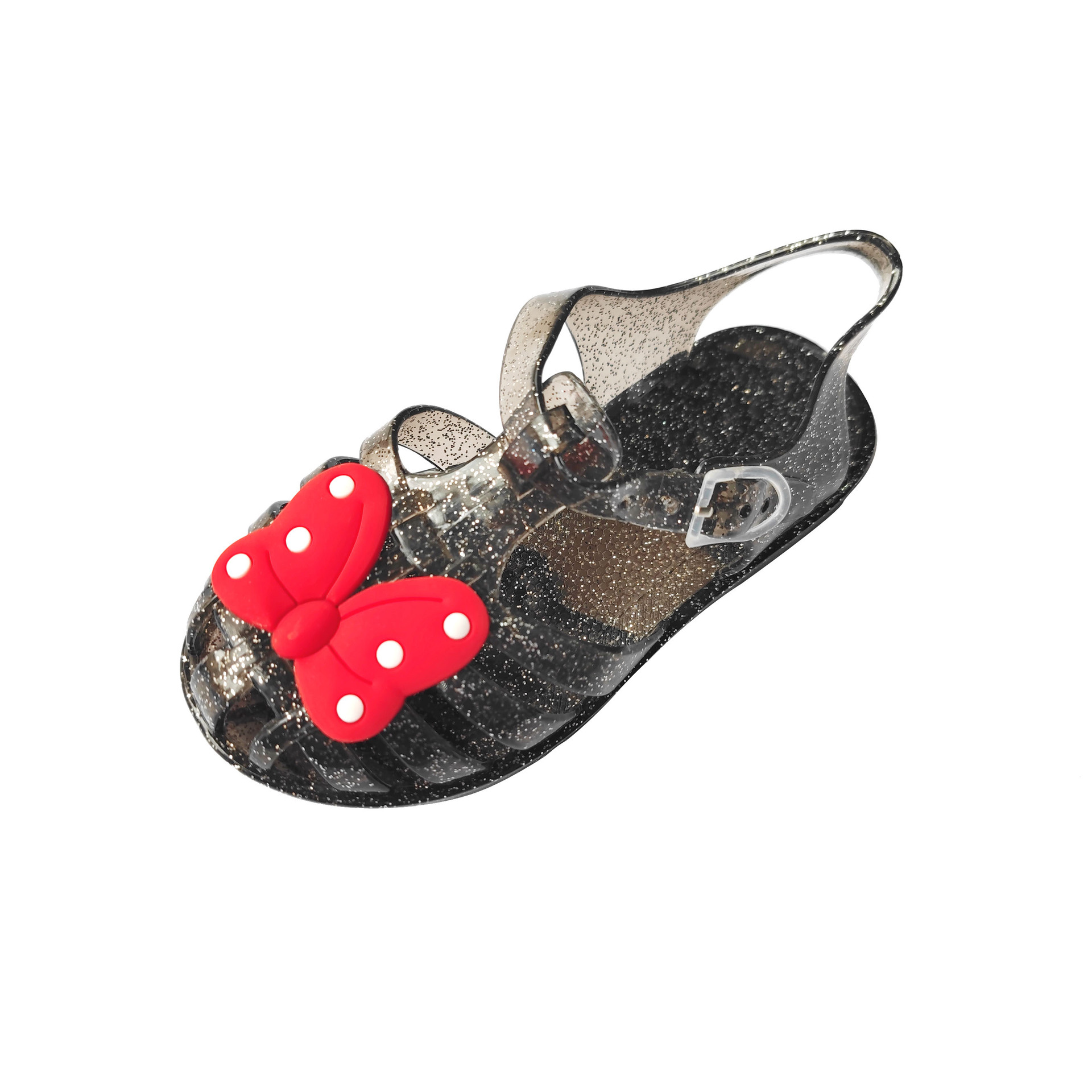 European and American Fashion Summer Baby Girl's Toe Jelly Sandals and Slippers Children's Polka Dot Bow Princess Shoes Beach Shoes