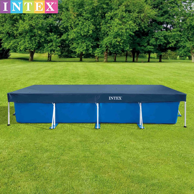 Original Genuine INTEX Swimming Pool Cover Square Pool Cover Swimming Pool Dust Cloth Thickened 28039