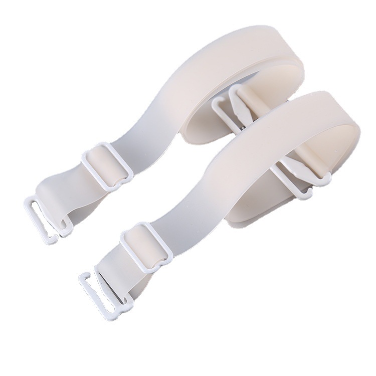Factory direct supply candy color silicone shoulder strap 1.5cm wide non-stick skin plastic buckle underwear shoulder strap wholesale