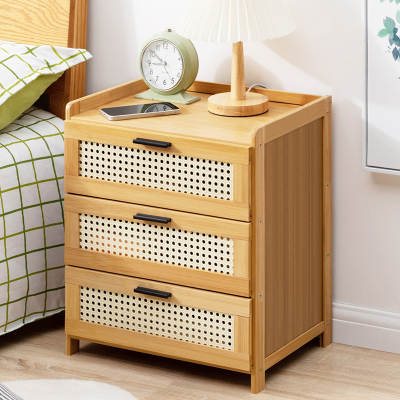 Bedside Table Simple Solid Wood Small Cabinet Light Luxury Storage Cabinet Bedroom Bedside Simple Nordic European Modern Mini