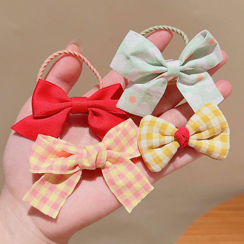 Children's rubber band Little girl bow elastic hair rope baby cute not hurt hair band girl hair rope hair accessories