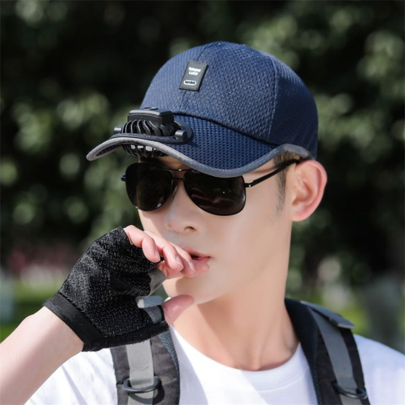 Fashion Korean style versatile sun hat children's summer sun protection baseball cap solar rechargeable fan hat
