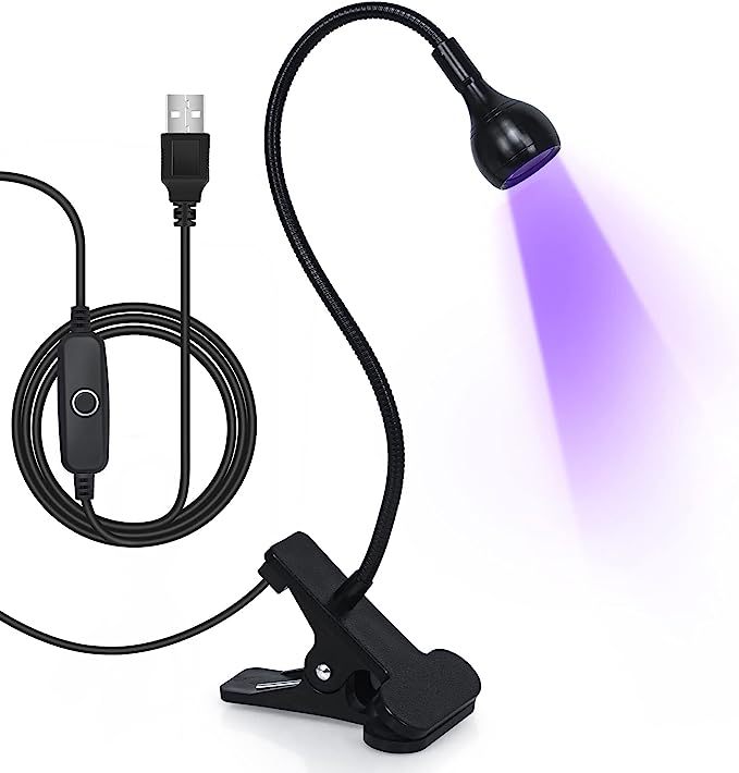 nail lamp led desk lamp night light gooseneck UV curing purple light phone repair lamp USB clip lamp dormitory lamp