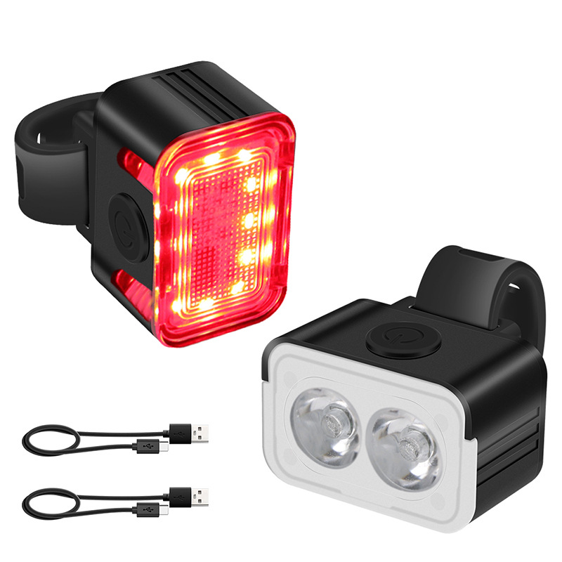 Hot Sale Type-C Quick Charge Super Bright Bicycle Light Waterproof Shockproof Children Night Ride Mountain Bike Front Tail Light Set