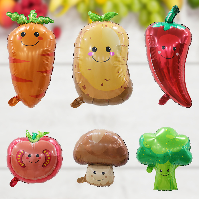 野菜風船果物野菜アルミ膜風船シーン配置造形模様果物野菜アルミ膜風船卸売り|undefined