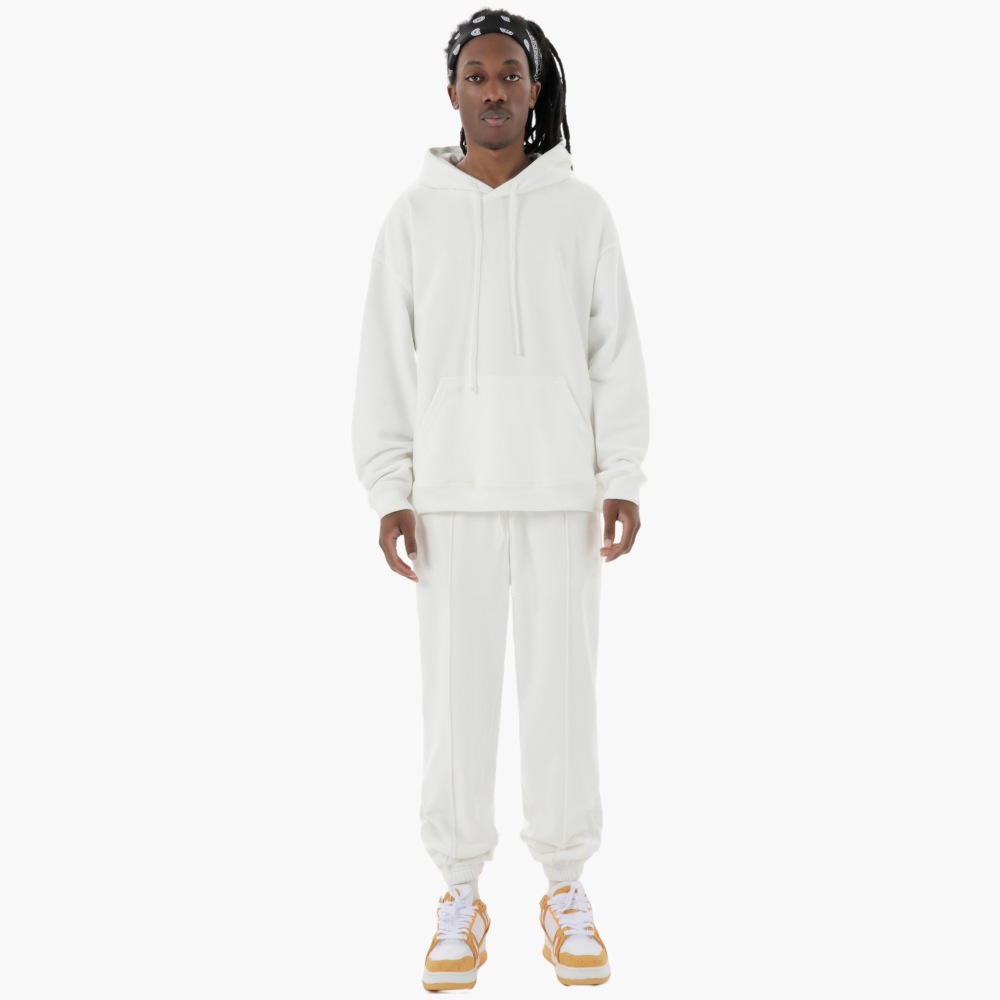 LVLV men's clothing | Heavy carbon brushed ring hooded sweater cross-border pullover sports top printed LOGO