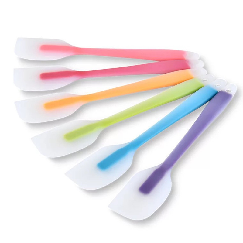Factory wholesale silicone large spatula translucent one high temperature butter cake cream knife baking utensils