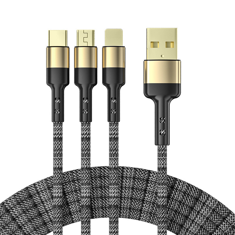5A one-to-three data cable for Huawei 66W super fast charging Apple 13 Android three-in-one data cable wholesale
