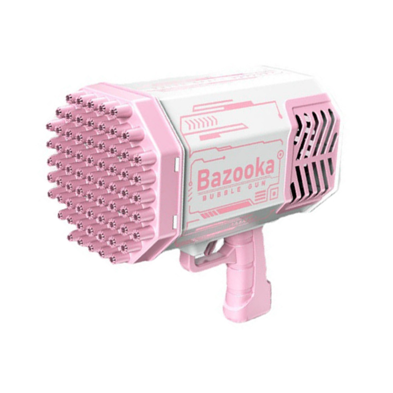 Shake the sound of the best selling 69-hole bubble machine children's toys online red Gatling rocket handheld bubble gun a generation of hair
