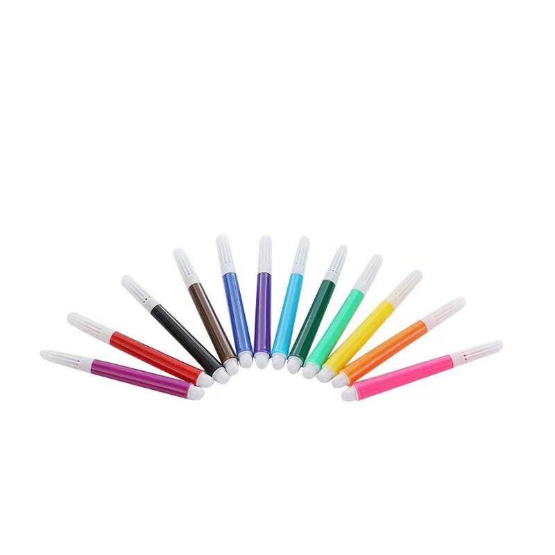 Mini watercolor pen children hand-painted non-toxic washable 12 color student 24PP box set art supplies outdoor portable