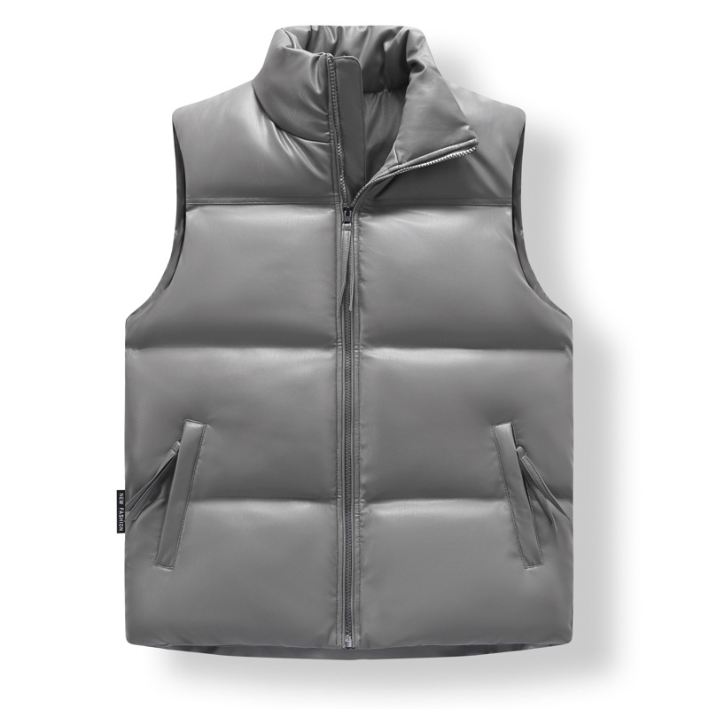 Pure version vest men's autumn and winter net version live broadcast Good Goods stand collar down cotton waistcoat slim handsome young men