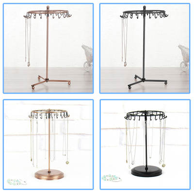 Iron Jewelry Display Rack Removable Necklace Rack Desktop Earrings Storage Rack 23 Hook Jewelry Display Rack