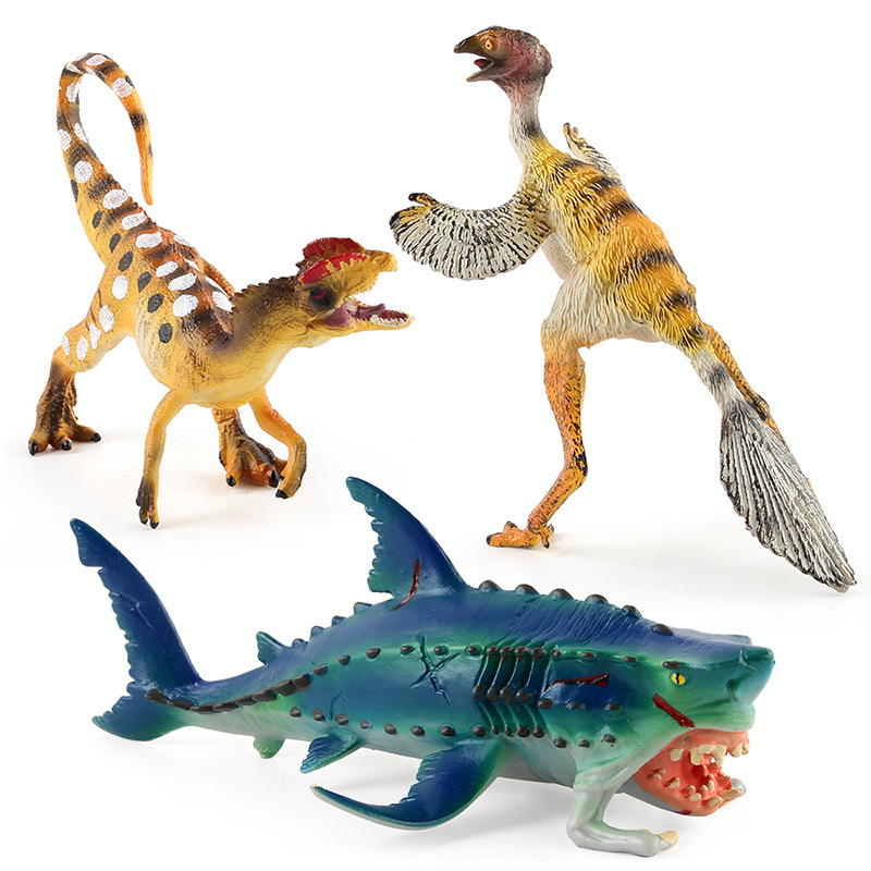 アマゾンソースシミュレーション神話世界動物モデル双冠龍モンスター魚動物モデルプレゼント玩具|undefined