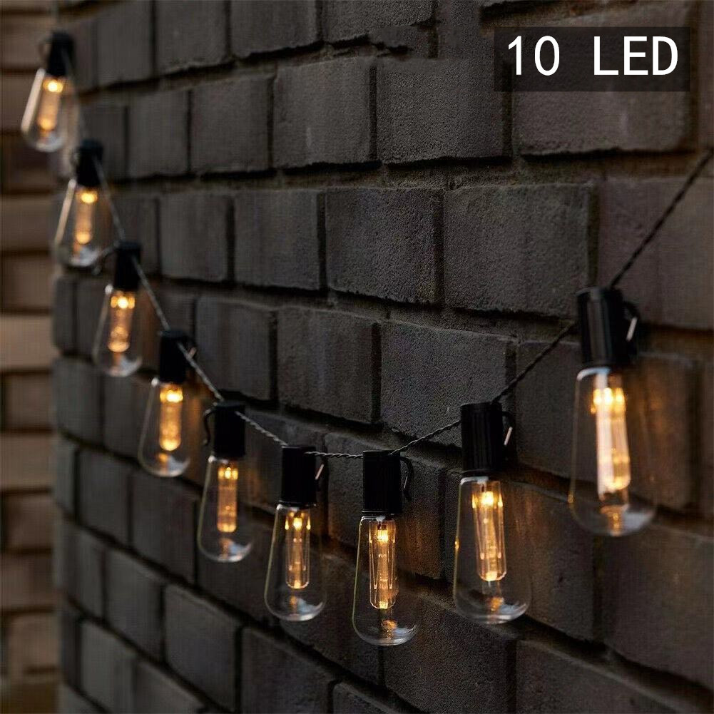 New Product Solar Edison Bulb String Lights Retro Nostalgic Long Bulb Courtyard Garden Outdoor Camping Decorative Lights