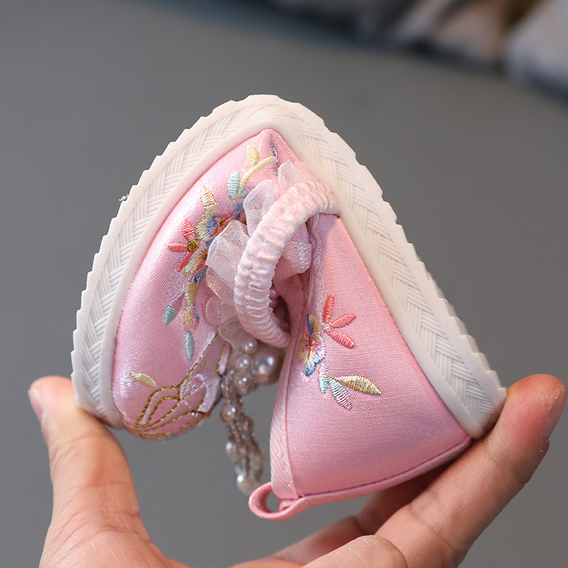 2023 New Girls Handmade Hanfu Shoes Children's Embroidered Shoes Little Princess Shoes Baby Antique Ancient Dress Shoes