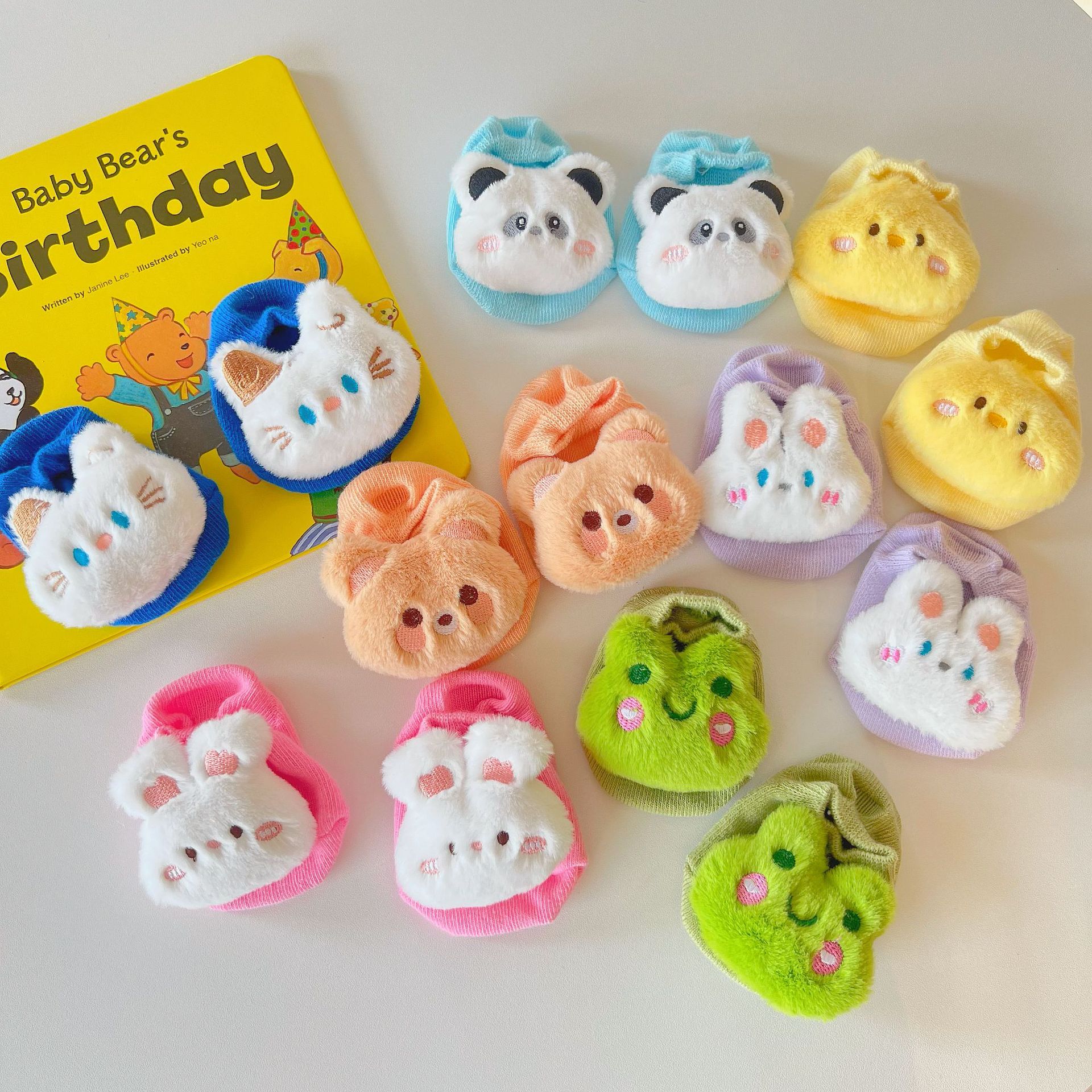 24ins new cute three-dimensional doll socks dispensing cotton socks baby cotton boat Socks baby invisible socks wholesale