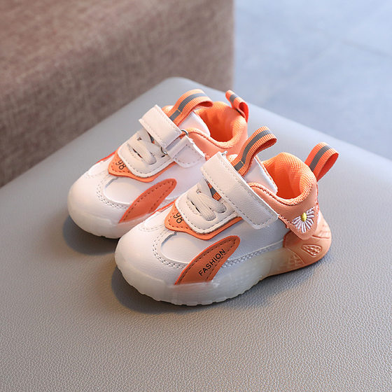 Spring and Autumn New 0-1 1 2-3 Year Old Baby Toddler Shoes Non-slip Soft Bottom Baby Shoes Breathable Leather White Shoes Children's Shoes