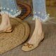 ins Retro Style ~ 2022 New Flat Sandals Women's Summer Baotou Thick Heel Horse Buckle Low Heel Shoes Mueller Shoes