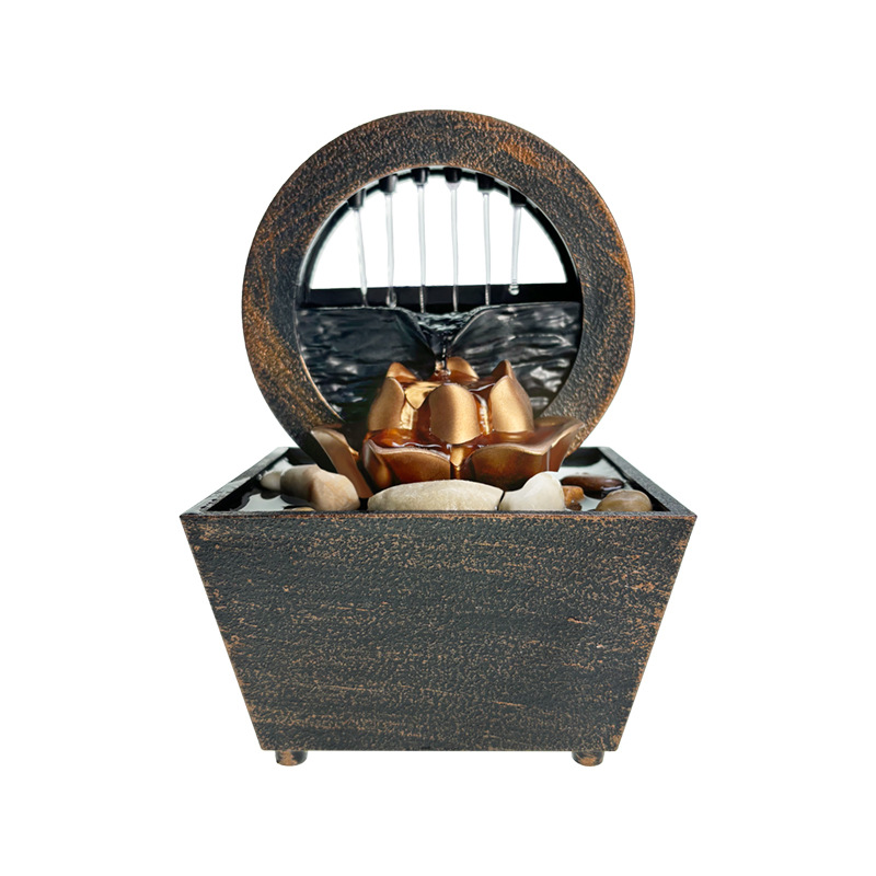 Living room home office desktop small fountain fortune water decoration landscape decoration craft gift