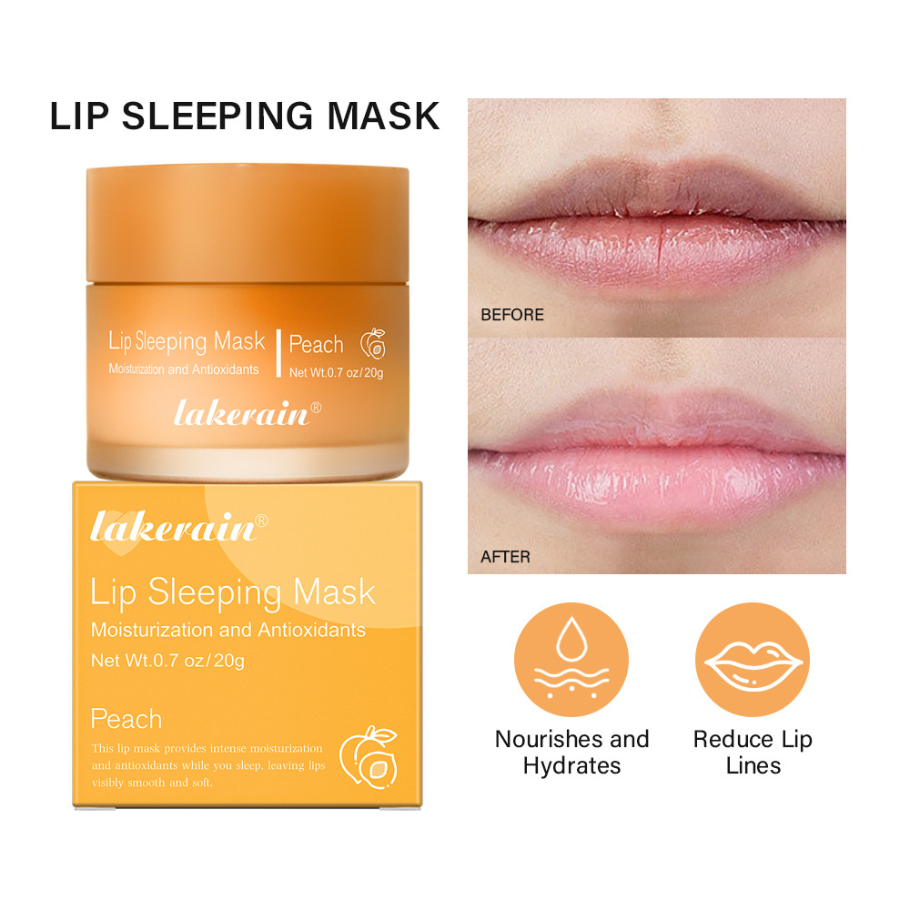 Lakerain sleep lip mask moisturizing Moisturizing Light lip lines night sleep anti-cracking lip mask Lip Cream