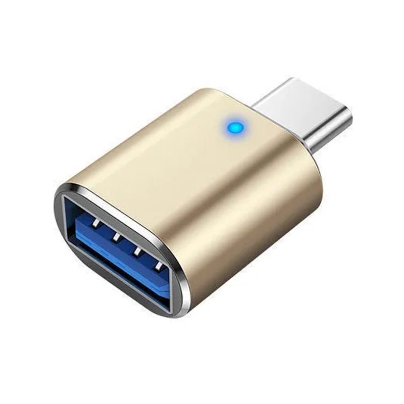 Spot type-c to USB3.0 OTG adapter light car rechargeable U Disk Card Reader keyboard portable