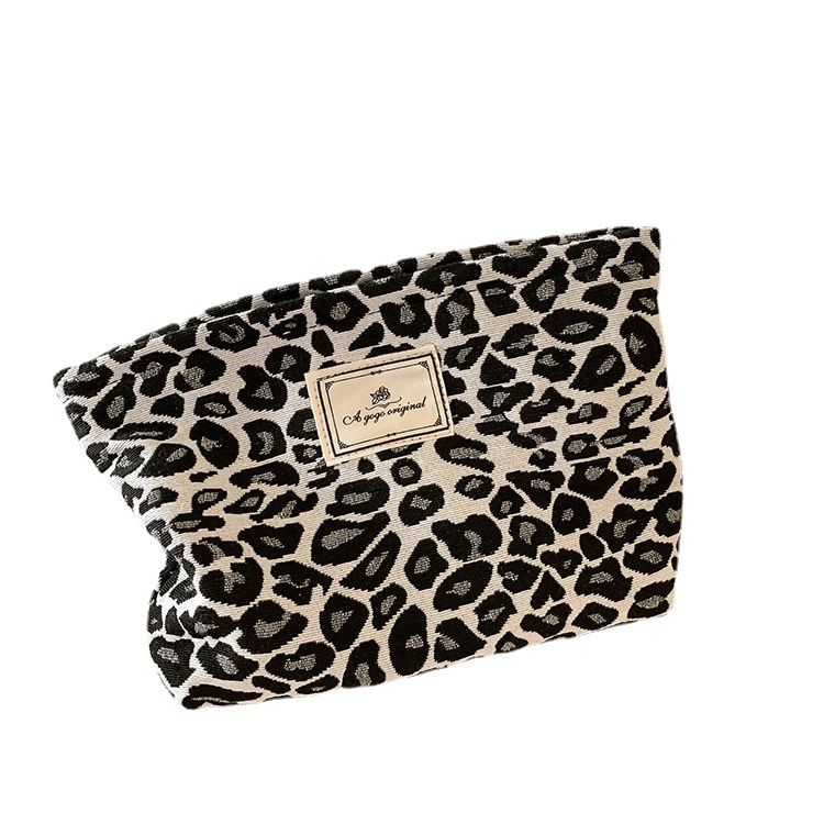 Amazon cross-border leopard print cosmetic bag thickened storage wash travel convenient hand cosmetic bag wholesale
