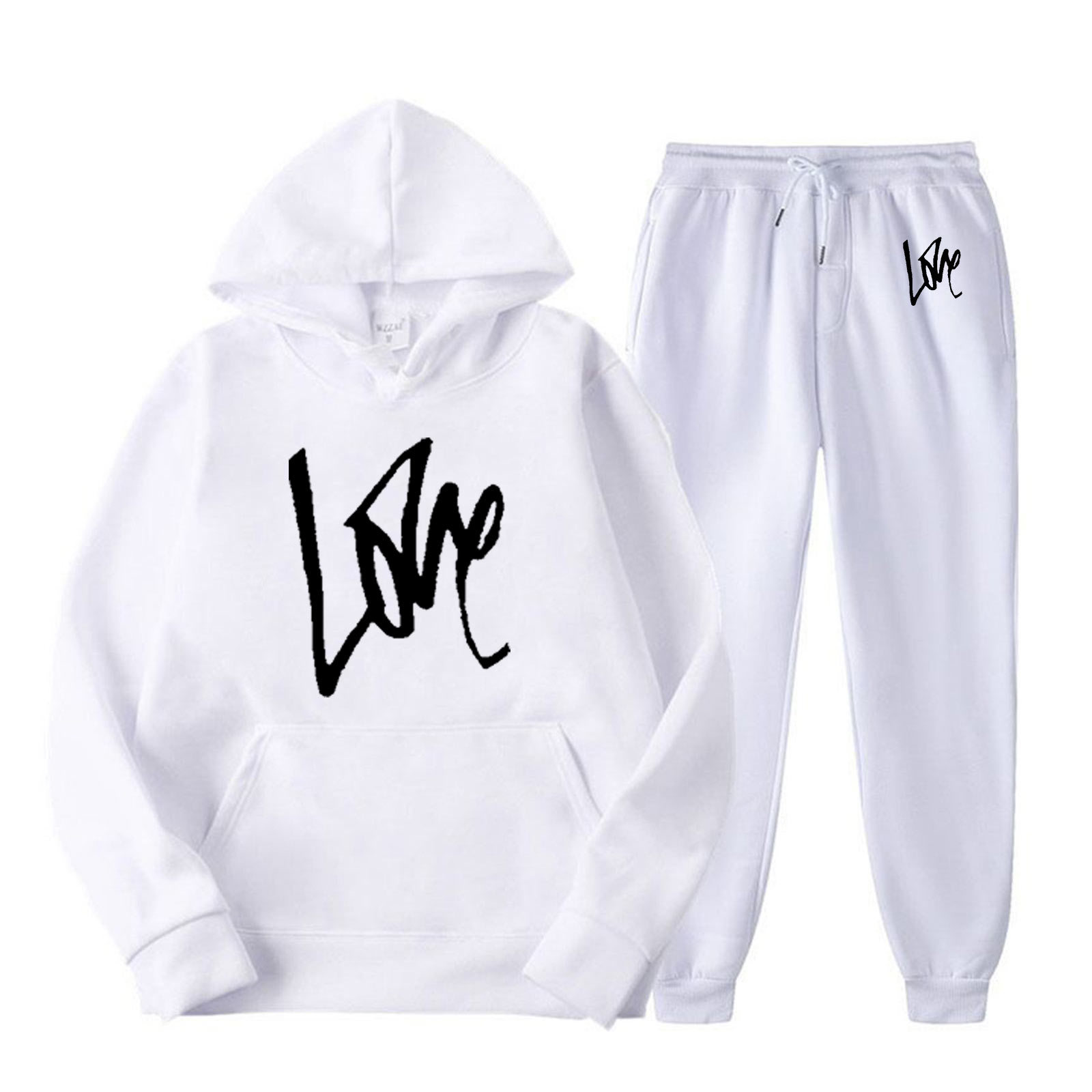 2023 Cross-border Men's Spring and Autumn Solid Color suit Hooded Sweat suit Fashion Casual Sports Two-piece suit
